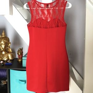 Red laced dress
